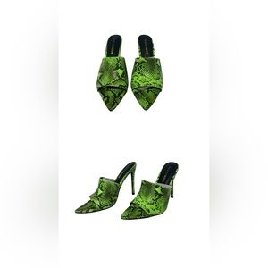 Lime Fashion Nova - Get Back Up Heeled Sandals